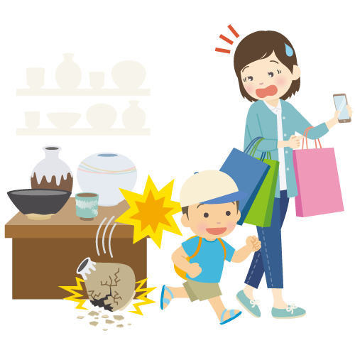 ���X�̏��i������ĉ󂵂Ă��܂��C���[�W